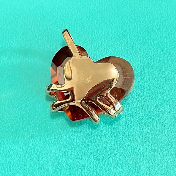 Swarovski Crystal-Wrapped Ruby Heart Pendant for Necklace - Picture 5 of 6